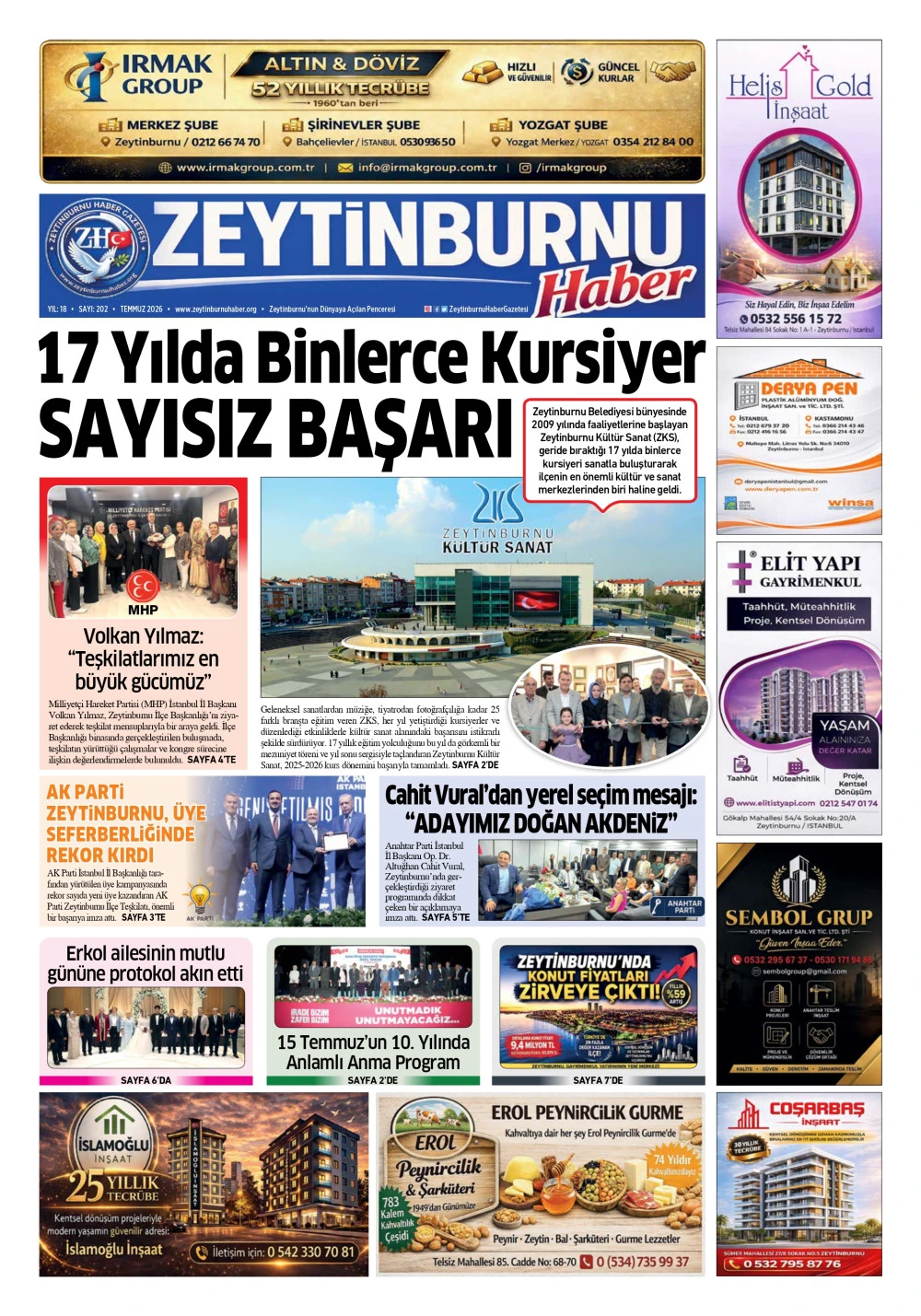 Zeytinburnu Haber Gazetesi 202. Sayı