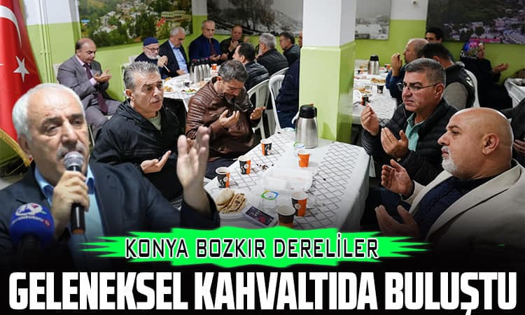 Konya Bozkır Dereliler Geleneksel Kahvaltıda buluştu