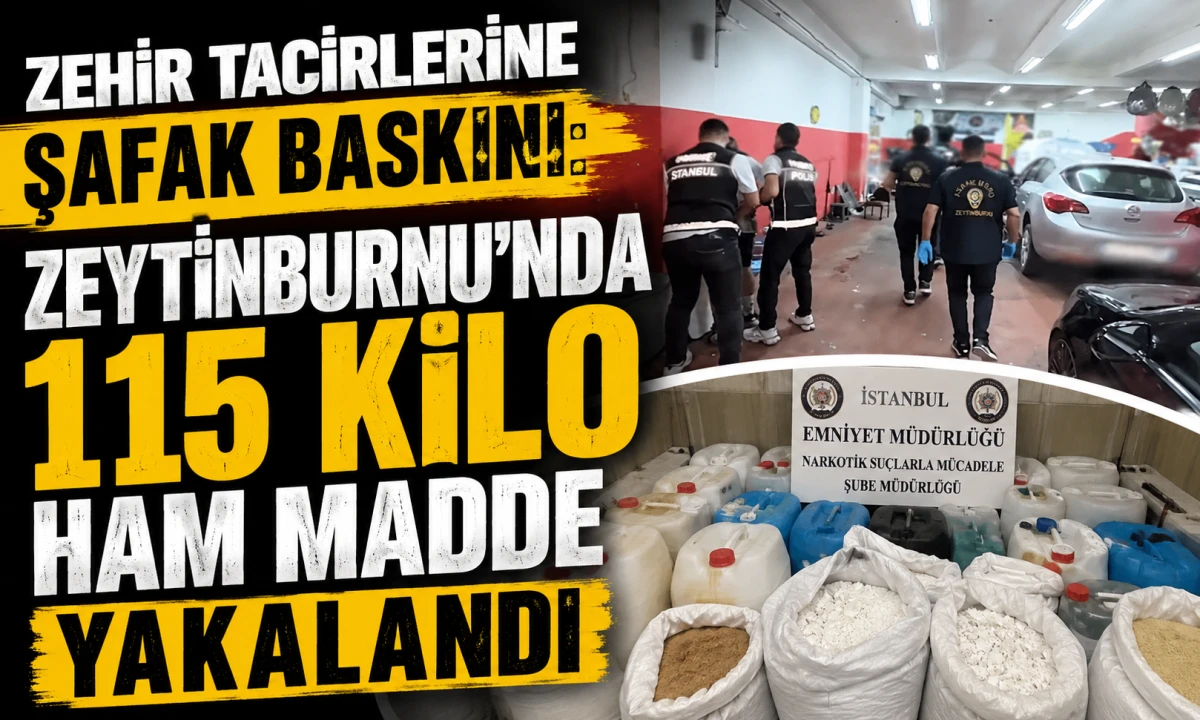 Zehir Tacirlerine Şafak Baskını: Zeytinburnu'nda 115 Kilo Ham Madde Yakalandı