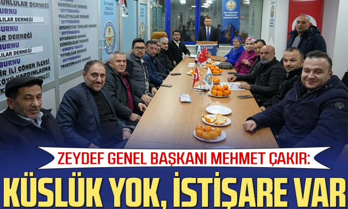 ZEYDEF Başkanı &Ccedil;akır: &ldquo;K&uuml;sl&uuml;k Yok, İstişare Var&rdquo;