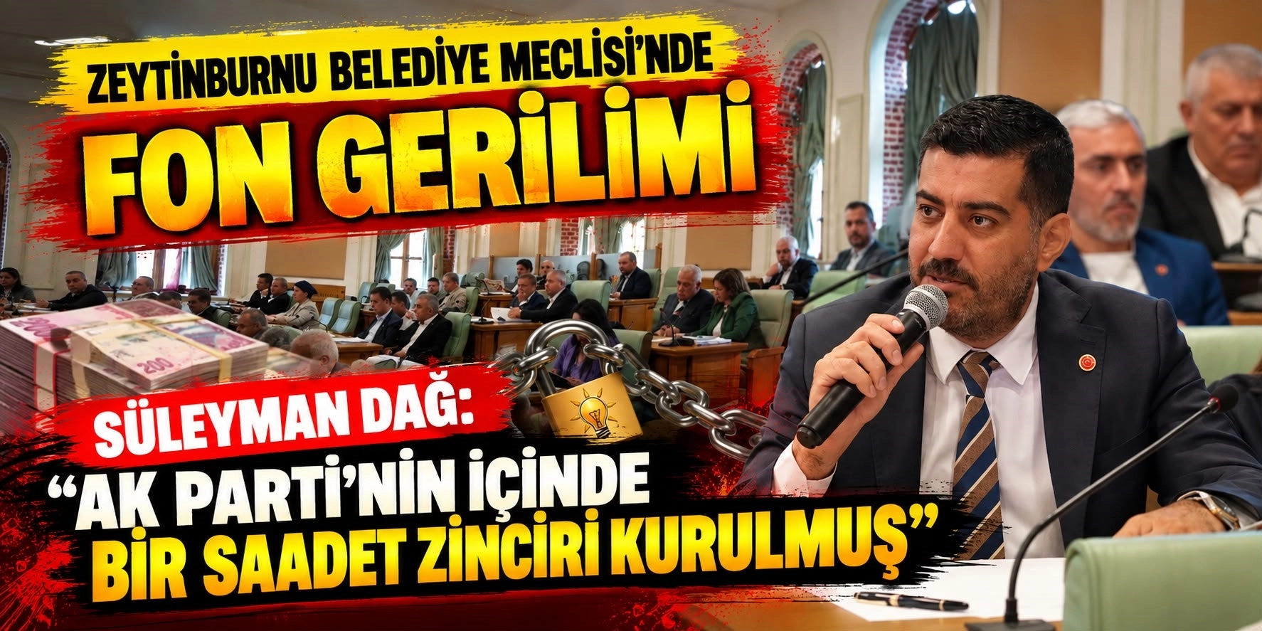ZEYTİNBURNU BELEDİYE MECLİSİ&rsquo;NDE FON GERİLİMİ