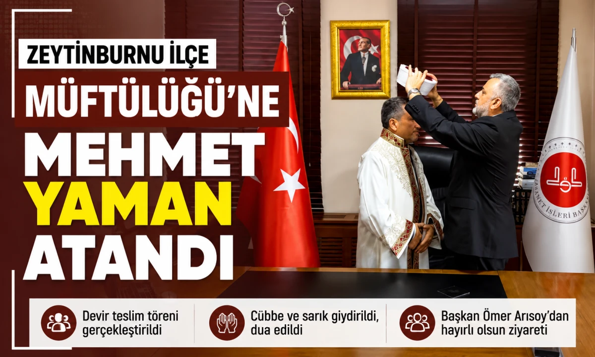 Zeytinburnu İl&ccedil;e M&uuml;ft&uuml;l&uuml;ğ&uuml;&rsquo;ne Mehmet Yaman Atandı