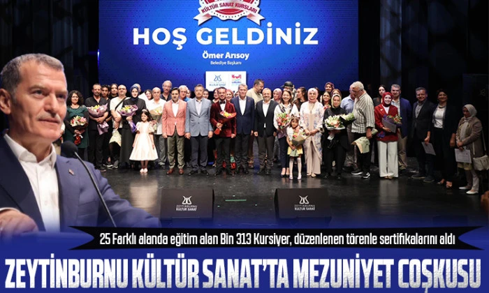 Zeytinburnu K&uuml;lt&uuml;r Sanat Merkezi'nde Mezuniyet Coşkusu