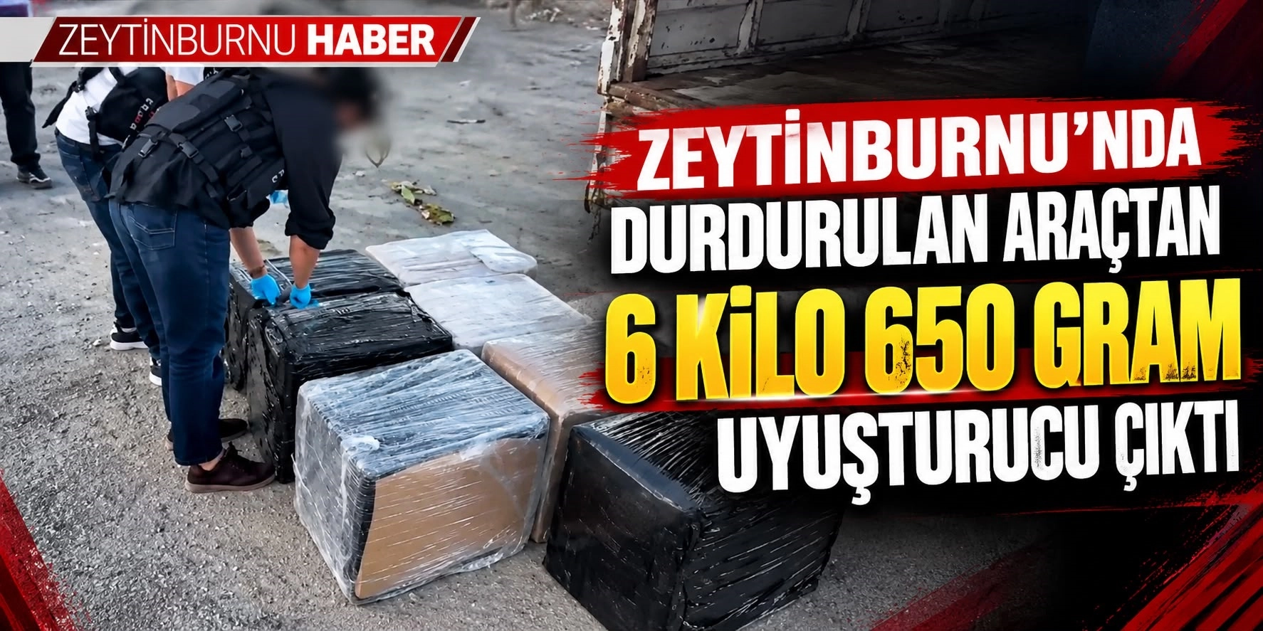 Zeytinburnu&rsquo;nda Durdurulan Ara&ccedil;tan 6 Kilo 650 Gram Uyuşturucu &Ccedil;ıktı
