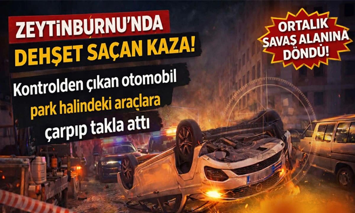 Zeytinburnu&rsquo;nda kontrolden &ccedil;ıkan otomobil dehşet sa&ccedil;tı