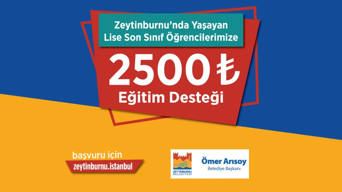 Zeytinburnu&rsquo;nda Lise Son Sınıf &Ouml;ğrencilerine 2.500 TL Eğitim Desteği