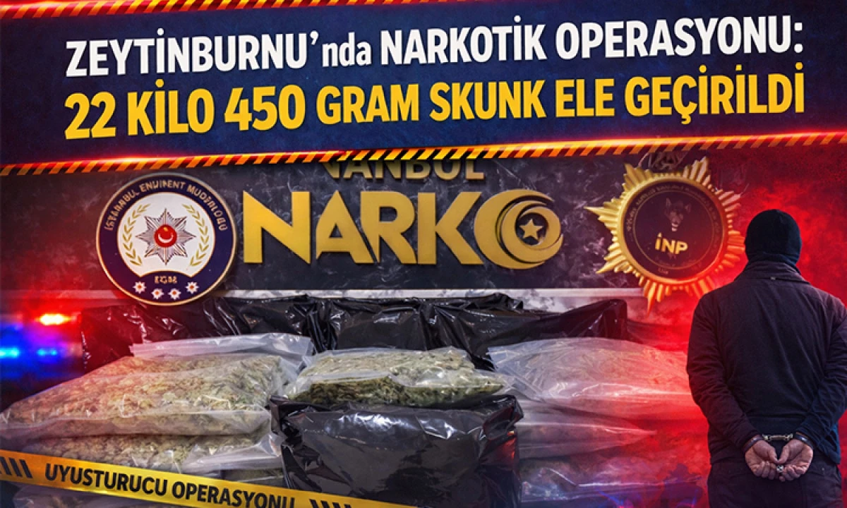 Zeytinburnu&rsquo;nda Narkotik Operasyonu: 22 Kilo 450 Gram Skunk Ele Ge&ccedil;irildi