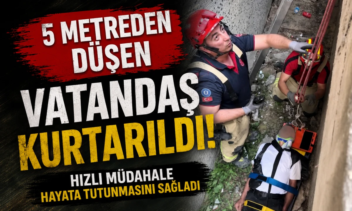 Zeytinburnu&rsquo;nda Tehlikeli D&uuml;ş&uuml;ş: İtfaiye Ekipleri Zamanla Yarıştı