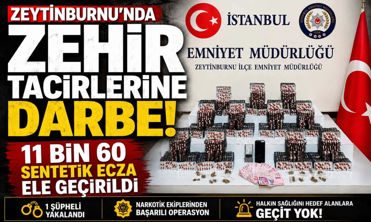 Zeytinburnu&rsquo;nda Uyuşturucu Operasyonu: 11 Binin &Uuml;zerinde Sentetik Ecza Ele Ge&ccedil;irildi